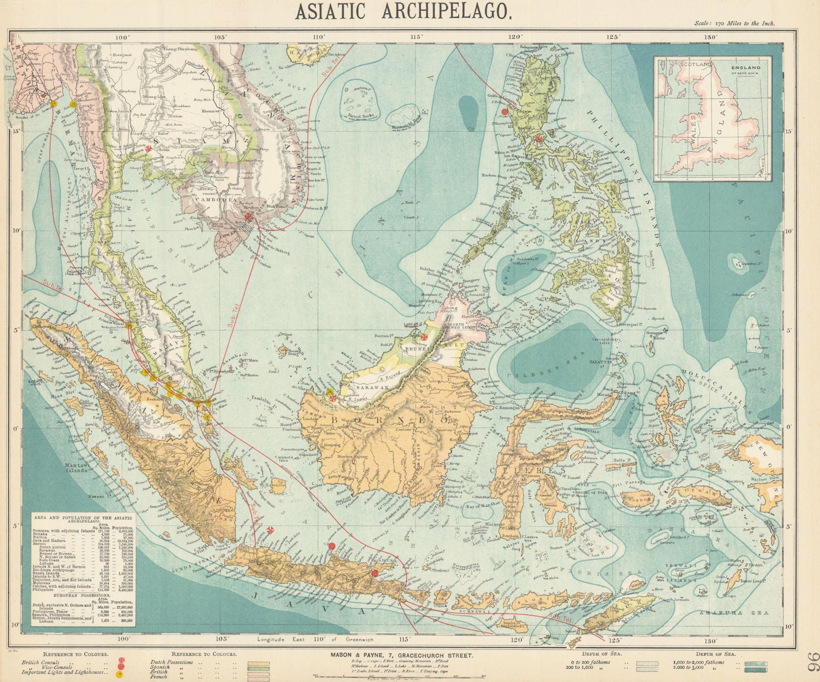 Asiatic Archipelago. Dutch East Indies. Indochina Philippines. LETTS 1892 map